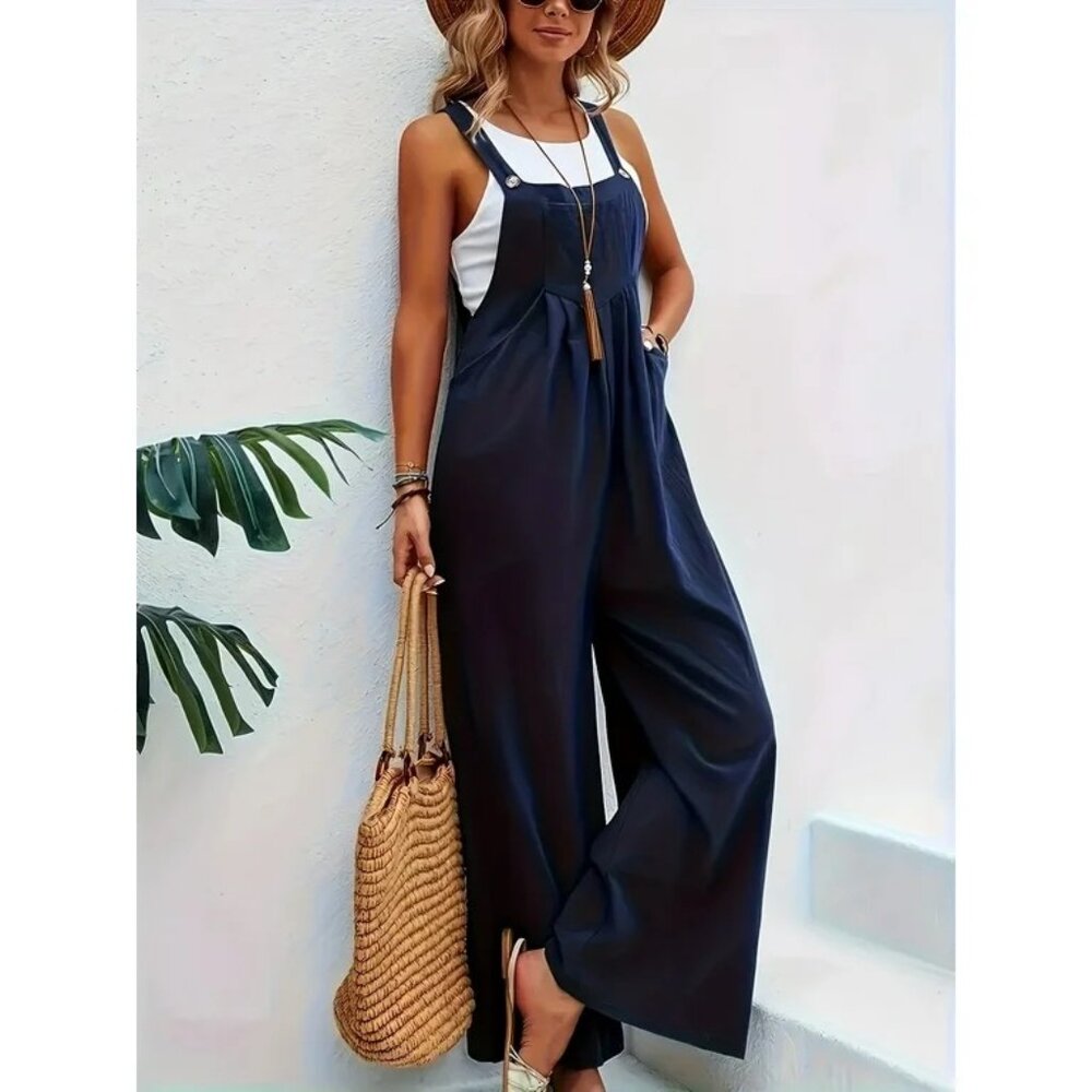 Boho Sleeveless Jumpsuit M
